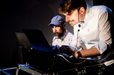 Boyd Branch and Piotr Mirowski - Rosetta Code by Improbotics at The Cockpit Theatre, Camden Fringe 2021 - Photo by Lidia Crisafulli